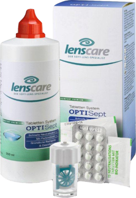 LENSCARE OptiSept Kombip.350 ml+45 Tabl.+1 Beh.