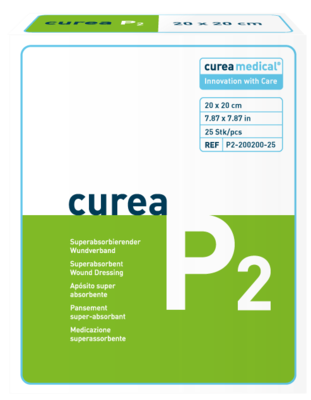 CUREA P2 superabsorb.Wundauflage 20x20 cm