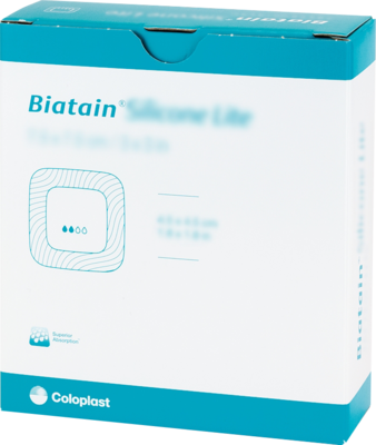 BIATAIN Silicone Lite Schaumverband 7,5x7,5 cm