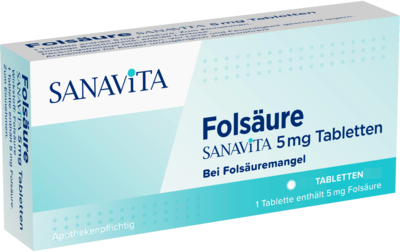 FOLSÄURE SANAVITA 5 mg Tabletten